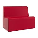 Children's Factory Kids Couch for Classroom, Size Large, Red