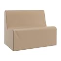 Children's Factory Large Contour Sofa, Mix-and-Match Kids Chairs, Sofas, Corner Ottomans and Cubes, Foam-Filled and Water-Resistant, Flexible Seating for Classroom Elementary, Sand Kids Couch
