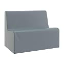 Children's Factory Large Contour Sofa, Mix-and-Match Kids Chairs, Sofas, Corner Ottomans and Cubes, Foam-Filled and Water-Resistant, Flexible Seating for Classroom Elementary, Fog Blue Kids Couch