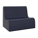 Children's Factory Medium Contour Sofa, Mix-and-Match Kids Chairs, Sofas, Corner Ottomans and Cubes, Foam-Filled and Water-Resistant, Flexible Seating for Classroom Elementary, Navy Kids Couch
