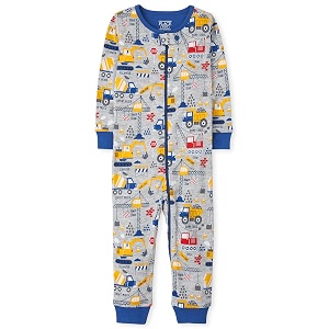 the children39s place 2 pack baby and toddler boy snug fit cotton zip-front one piece pajama