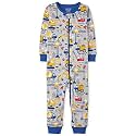 The Children's Place 2 Pack Baby and Toddler Boy Snug Fit Cotton Zip-Front One Piece Pajama