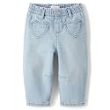 The Children's Place Baby Girls' and Toddler Barrel Leg Jeans