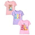 The Children's Place Baby-Girls and Toddler School,Learning Short Sleeve Graphic T-Shirts,3 Pack
