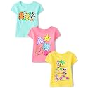 The Children's Place Baby-Girls and Toddler School,Learning Short Sleeve Graphic T-Shirts,3 Pack