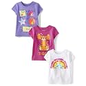 The Children's Place Baby-Girls and Toddler School,Learning Short Sleeve Graphic T-Shirts,3 Pack