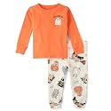 The Children's Place Baby and Kids' Sibling Matching Halloween and Holiday Pajama Sets, Cotton