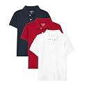 The Children's Place Boys' Short Sleeve Pique Polo, 3 Pack