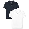 The Children's Place Boys' Short Sleeve Pique Polo, 2 Pack