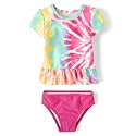 The Children's Place Boys and Toddler Short Sleeve Rashguard Swimset