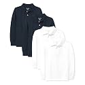 The Children's Place Boys Uniform Long Sleeve Pique Polo