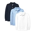 The Children's Place Boys Uniform Long Sleeve Pique Polo