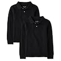 The Children's Place Boys Uniform Long Sleeve Pique Polo
