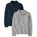 The Children's Place Boys Uniform Long Sleeve Pique Polo