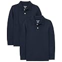 The Children's Place Boys Uniform Long Sleeve Pique Polo
