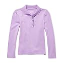 The Children's Place Girls' Uniform Long Sleeve Ruffle Pique Polo
