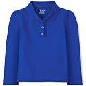 The Children's Place Girls' Uniform Long Sleeve Ruffle Pique Polo