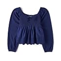 The Children's Place Girls' Long Sleeve Smocked Peplum Top