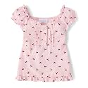 The Children's Place Girls' Smocked Short Sleeve Tops