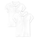 The Children's Place Girls' Short Sleeve Ruffle Pique Polo, 2 Pack