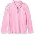 The Children's Place Girls' Uniform Long Sleeve Ruffle Pique Polo