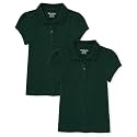 The Children's Place Girls' Short Sleeve Ruffle Pique Polo, 2 Pack