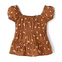 The Children's Place Girls' Smocked Short Sleeve Tops