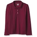The Children's Place Girls' Uniform Long Sleeve Ruffle Pique Polo