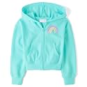 The Children's Place Girls' Long Sleeve Hooded Fleece Full Zip Up