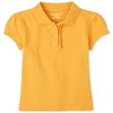 The Children's Place Girls Short Sleeve Ruffle Pique Polo