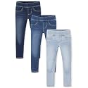 The Children's Place Girls Stretch Denim Jeggings, 3 Pack