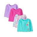 The Children's Place Girls and Toddler Long Sleeve Everyday Casual Knit Shirt