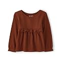 The Children's Place Girls and Toddler Long Sleeve Everyday Casual Knit Shirt