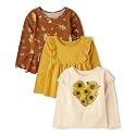 The Children's Place Girls and Toddler Long Sleeve Everyday Casual Knit Shirt