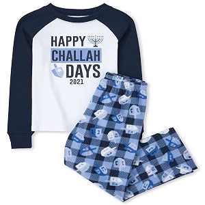 the children39s place kids39 holiday snug fit cotton top and fleece pant pajamas