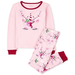the children39s place kids39 holiday snug fit cotton top and fleece pant pajamas