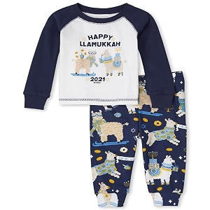 the children39s place kids39 holiday snug fit cotton top and fleece pant pajamas