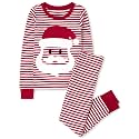 The Children's Place Kids' Holiday Snug Fit Cotton Top and Fleece Pant Pajamas