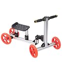 Children Freely Assembleable Scooter Silver Four Wheeled Big Wheel Sliding Block for 5-10 Years Old