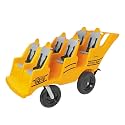 Angeles Bye Bye Buggy Triple Stroller, 6 Passenger Yellow