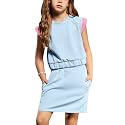 CHILDRENSTAR Girls 2 Piece Skort Outfits Trendy Clothes Kids Athletic Set