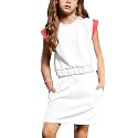 CHILDRENSTAR Girls 2 Piece Skort Outfits Trendy Clothes Kids Athletic Set