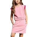 CHILDRENSTAR Girls 2 Piece Skort Outfits Trendy Clothes Kids Athletic Set