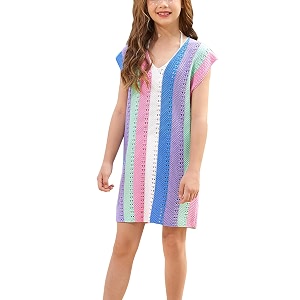 CHILDRENSTAR Girls Knit Swimsuit Cover ups Summer