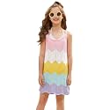 CHILDRENSTAR Girls Knit Swimsuit Cover up Bathing Suit Coverups Beach Dress