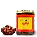 CHILE CRUNCH - Hot Spicy Crunchy Condiment - All Natural Roasted Chili Peppers, Garlic &amp; Onion Crisp Sauce - Vegan, Gluten-Free, No Preservatives - Homemade Authentic Mexican Recipe 5.5oz