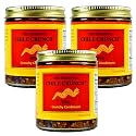 CHILE CRUNCH - Mild Spicy Crunchy Condiment - All Natural Roasted Chili Peppers, Garlic &amp; Onion Crisp Sauce - Vegan, Gluten-Free, No Preservatives - Homemade Authentic Mexican Recipe 5.5oz (3 Pack)