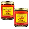 CHILE CRUNCH - Original Spicy Crunchy Condiment - All Natural Roasted Chili Peppers, Garlic &amp; Onion Crisp Sauce - Vegan, Gluten-Free, No Preservatives - Homemade Authentic Mexican Recipe 5.5oz (2 Pack)