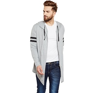 Chill Winston Grey Color Zipper Cardigan for