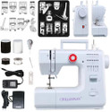 CHILLAXPLUS Sewing Machine for Home Tailoring with 8 Presser Foot Electric Sewing Machine 20 built-in stitches 330 SPM White